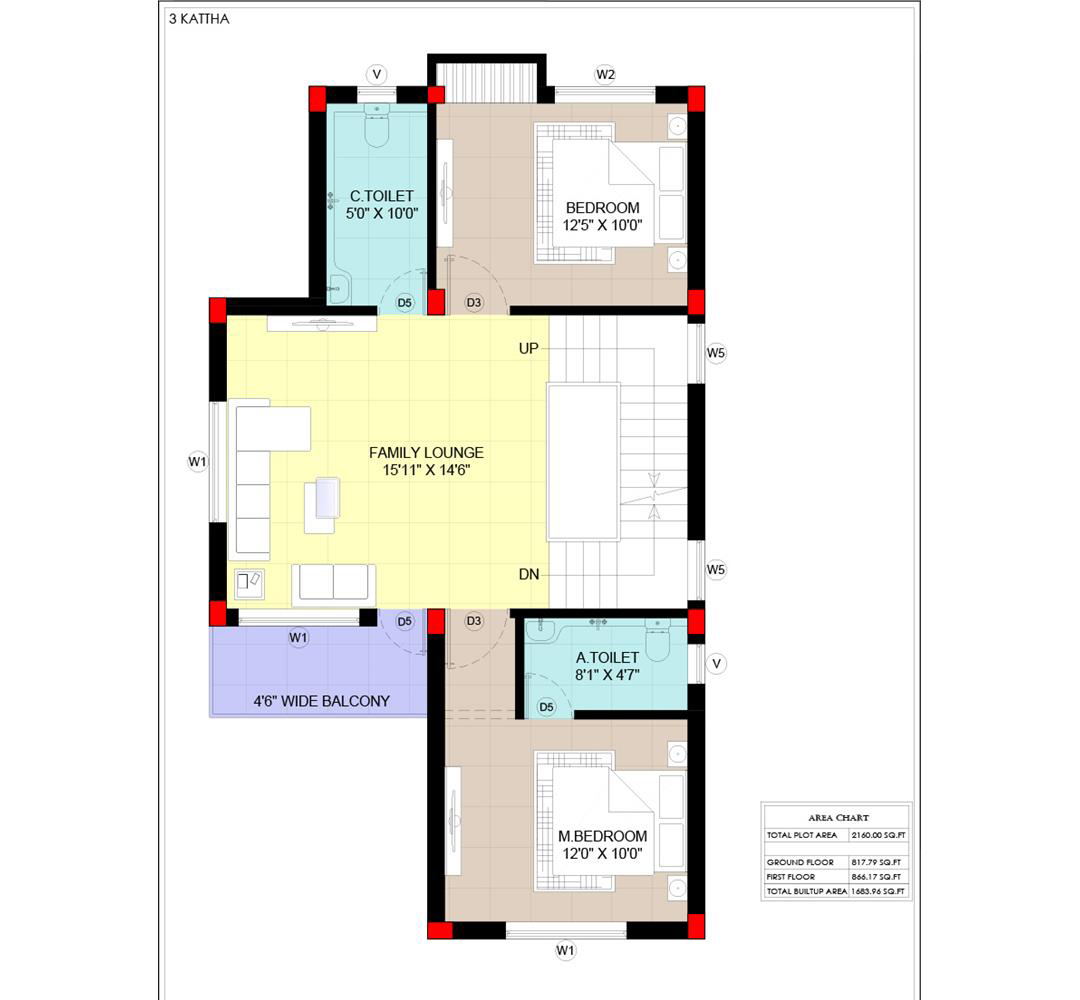 3 KATTHA FIRST FLOOR PLAN